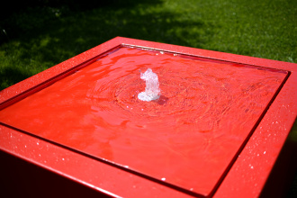 Wassertisch Aluminium Rot Pulverbeschichtet