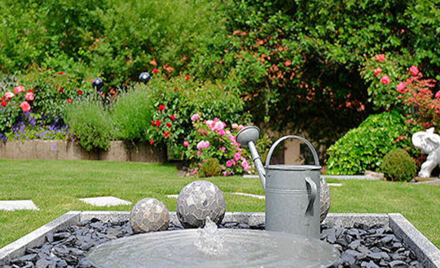 Wasserschale Edelstahl für den Garten
