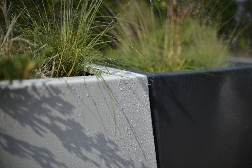 Pflanzgefäß Aluminium Pulverbeschichtet trapezförmig