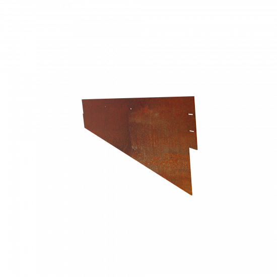 Beeteinfassung Rasenkante Cortenstahl gerader Abschluss zur Verschraubung