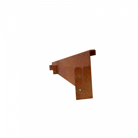 Beeteinfassung Rasenkante Cortenstahl mit Umkantung zur Verschraubung