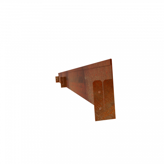 Beeteinfassung Rasenkante Cortenstahl umgebörtelt zur Verschraubung