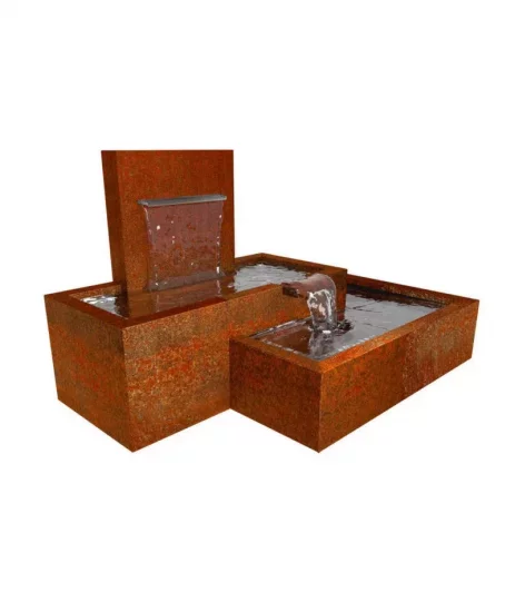 Cascadenbrunnen Corten 2200 x 1350 x 1300