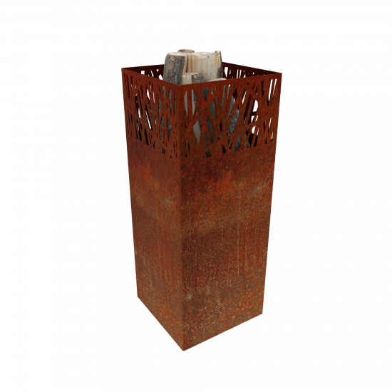 Feuersäule Feuerstelle Gartenfeuer Cortenstahl TURIDO