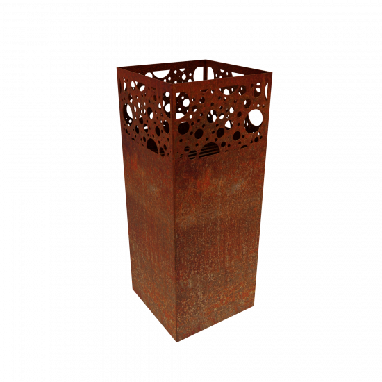 Feuersäule Feuerstelle Gartenfeuer Cortenstahl