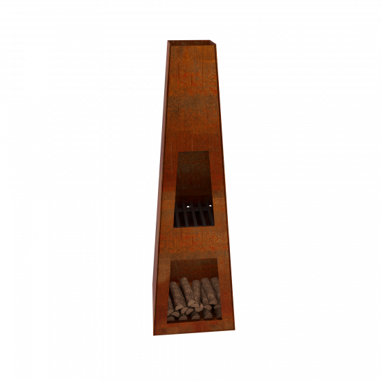 Gartenkamin Feuerstelle Gartenfeuer Cortenstahl