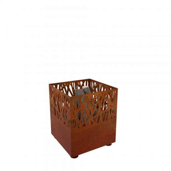 Halbhohe Feuersäule Feuerstelle Gartenfeuer Cortenstahl TURIDO