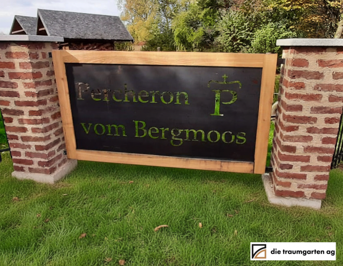 Individuelle Cortenplatte 3 mm 2000 x 1000 mm mit Logo und Schriftzug