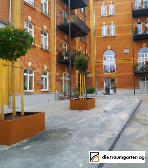 Pflanzgefäße Aluminium Pulverbeschichtet Pflanzinseln Innenhof