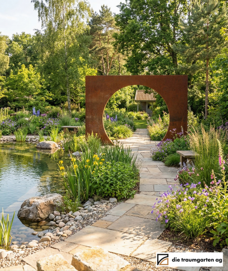 Portal aus Cortenstahl 3500 x 2300 mm