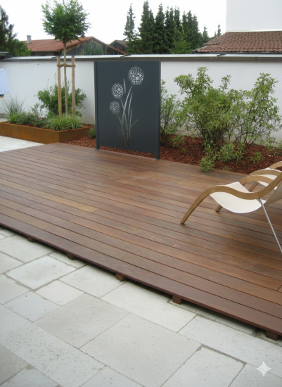 Sichtschutz 3 mm Aluminium Pulverbeschichtet RAL 7016 Motiv Danven