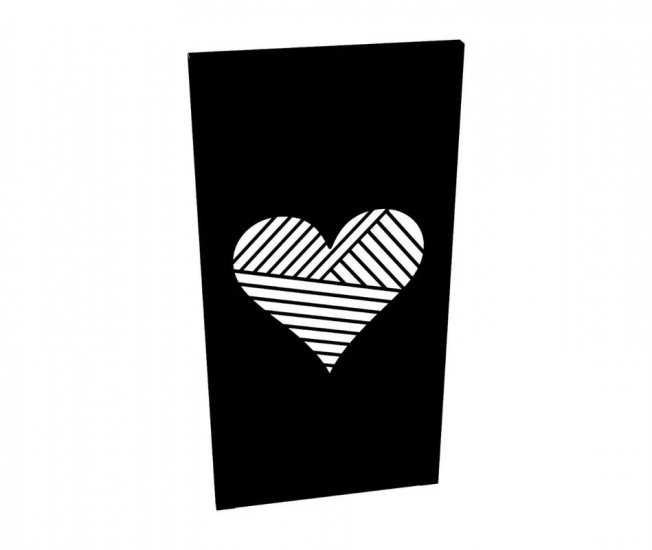 Sichtschutz Aluminium Pulverbeschichet Motiv LOVEUM mit 50 mm Umkantung