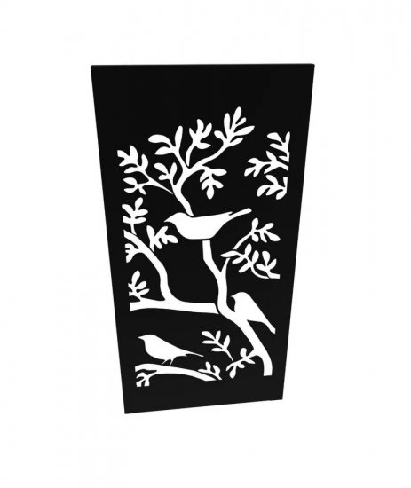 Sichtschutz Aluminium Pulverbeschichtet Motiv STAVIU mit 50 mm Umkantung