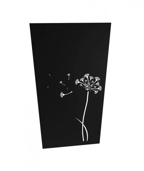 Sichtschutz Aluminium Pulverbeschichtet Motiv THIR mit 50 mm Umkantung