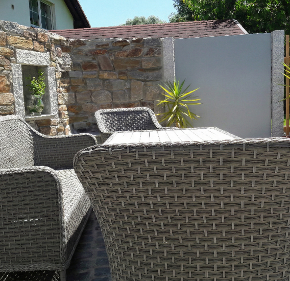 Sichtschutz Aluminium RAL 9006