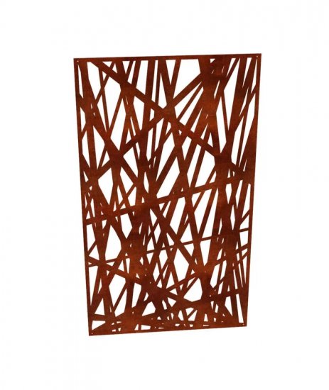 Sichtschutz Cortenstahl Motiv TURIDO 900 x 1600 x 2 mm ohne Umkantung