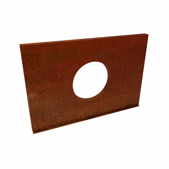 Sichtschutz Cortenstahl SEDE mit runder Öffnung OCULUS