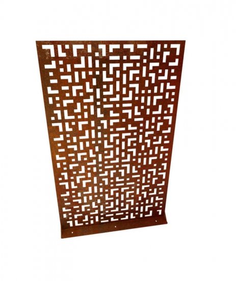 Sichtschutzplatte 6 mm Cortenstahl TOTEM Motiv PAVERT