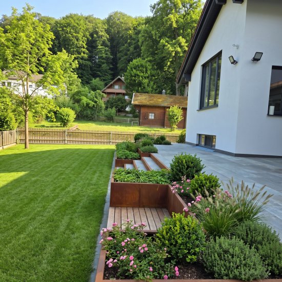 Oolex pflanzgefaesse hochbeet einfassungen stufenanlagen 3mm cortenstahl 1