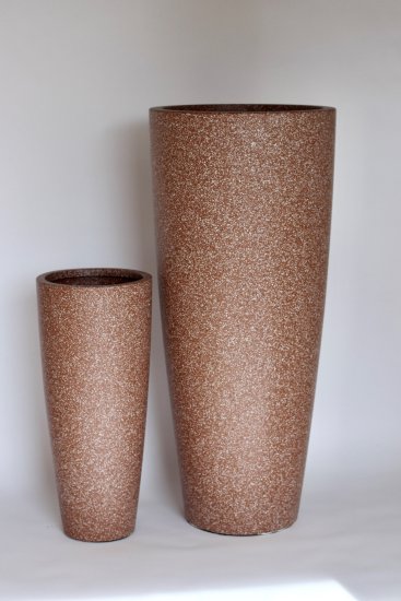 Pflanzkuebel fiberglas hoch schmal xxl 180cm rot granitoptik sandoptik3