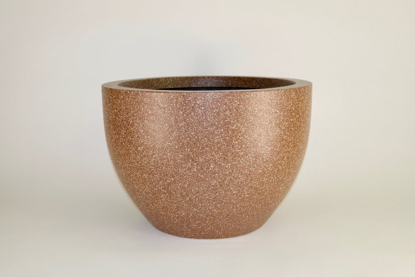 Pflanzkuebel fiberglas rund schale 95cm granitoptik braun steinoptik jpg2